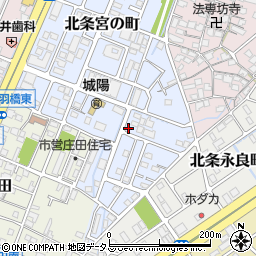 兵庫県姫路市北条宮の町70周辺の地図