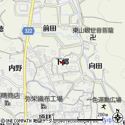 愛知県蒲郡市一色町下郷周辺の地図