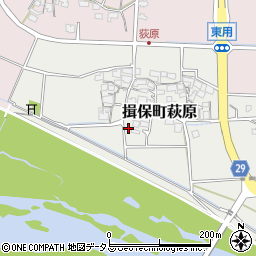 兵庫県たつの市揖保町萩原257周辺の地図