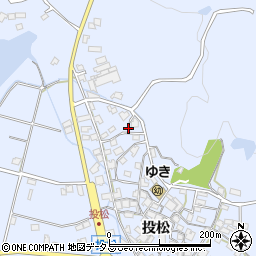 兵庫県加古川市志方町投松254周辺の地図