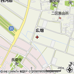 愛知県豊川市三上町広畑周辺の地図