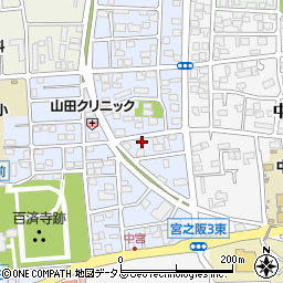 大阪府枚方市中宮西之町25-4周辺の地図
