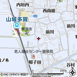京都府綴喜郡井手町多賀前川3周辺の地図