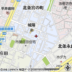兵庫県姫路市北条宮の町97周辺の地図