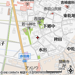 愛知県西尾市一色町赤羽下郷中41周辺の地図