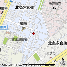 兵庫県姫路市北条宮の町72周辺の地図