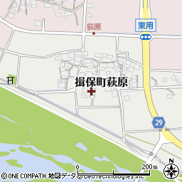 兵庫県たつの市揖保町萩原72周辺の地図