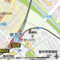 京阪電気鉄道株式会社　京阪枚方ステーションモール駐輪場周辺の地図