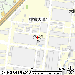 〒573-0004 大阪府枚方市中宮大池の地図