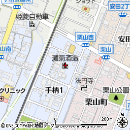 兵庫県姫路市手柄1丁目121周辺の地図