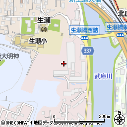 兵庫県西宮市生瀬武庫川町周辺の地図