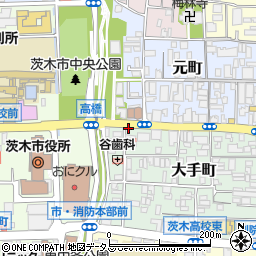 ジョニーのからあげ 茨木神社前店周辺の地図