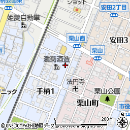 兵庫県姫路市手柄1丁目124周辺の地図