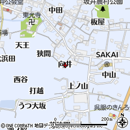 愛知県常滑市坂井向井周辺の地図