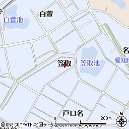愛知県常滑市坂井笠取周辺の地図