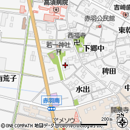 愛知県西尾市一色町赤羽下郷中110周辺の地図