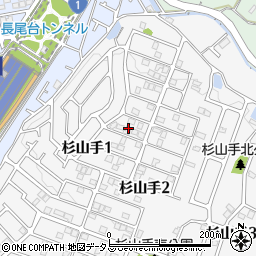 大阪府枚方市杉山手1丁目26周辺の地図