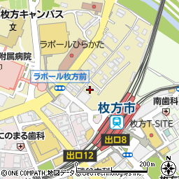 タイムズ枚方新町駐車場周辺の地図