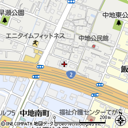 兵庫県姫路市中地57周辺の地図