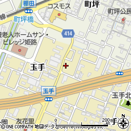 兵庫県姫路市玉手周辺の地図