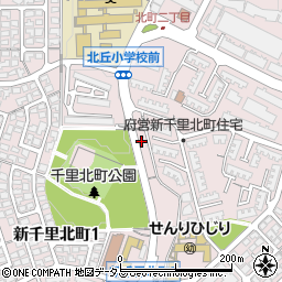 タイムパーキング大阪府営新千里北住宅第２駐車場周辺の地図