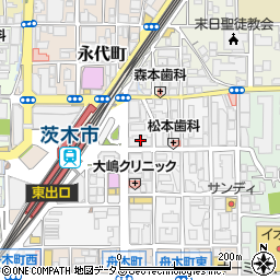 住友生命保険相互会社　茨木支社業務用周辺の地図