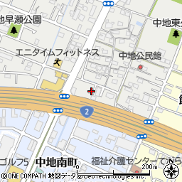 兵庫県姫路市中地58周辺の地図