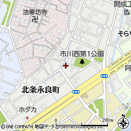 兵庫県姫路市北条永良町周辺の地図