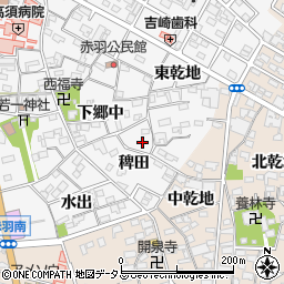 愛知県西尾市一色町赤羽下郷中23周辺の地図