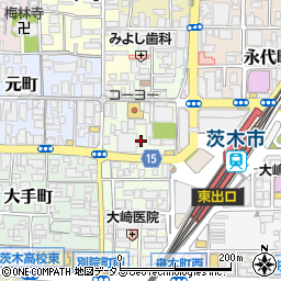 大阪府茨木市別院町周辺の地図