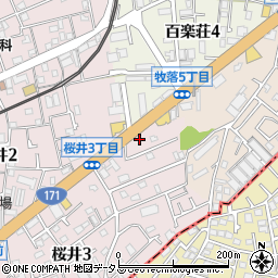 株式会社新田本店　箕面営業所周辺の地図