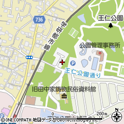 大阪府枚方市王仁公園3-4周辺の地図