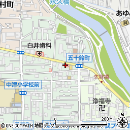 メイプル薬局　茨木店周辺の地図