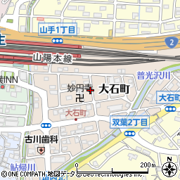 兵庫県相生市大石町周辺の地図