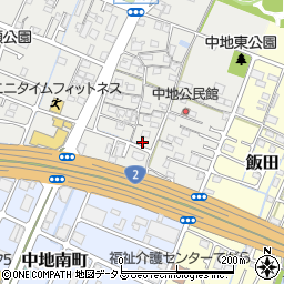 兵庫県姫路市中地202周辺の地図