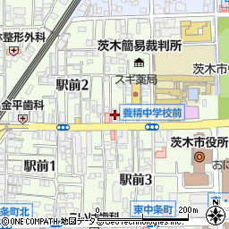 京大セミナー茨木中央校周辺の地図