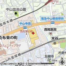 パシオス　宝塚中山店周辺の地図