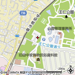 大阪府枚方市王仁公園3-5周辺の地図