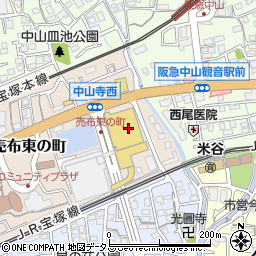 スギ薬局　宝塚中山店周辺の地図