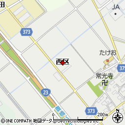愛知県豊川市御津町上佐脇西区周辺の地図