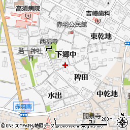 愛知県西尾市一色町赤羽下郷中35周辺の地図