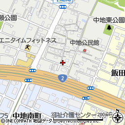 兵庫県姫路市中地197周辺の地図