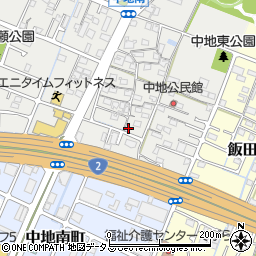 兵庫県姫路市中地197周辺の地図