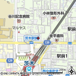 茨木駅前整体院周辺の地図