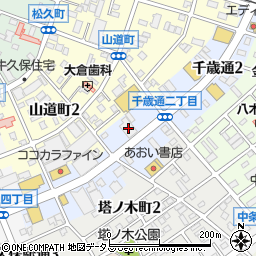マクドナルド豊川千歳通店周辺の地図