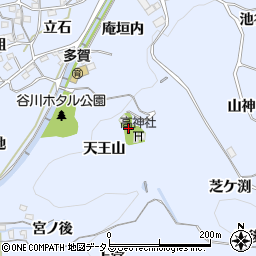 京都府綴喜郡井手町多賀天王山周辺の地図