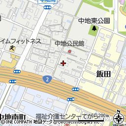 兵庫県姫路市中地38周辺の地図