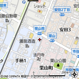 兵庫県姫路市手柄1丁目155周辺の地図