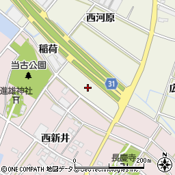 愛知県豊川市三上町稲荷周辺の地図