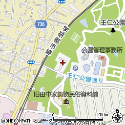 大阪府枚方市王仁公園3周辺の地図